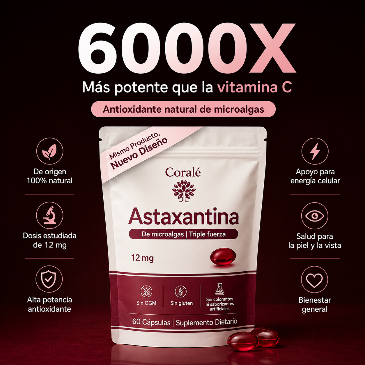 Coralé Astaxantina — Vitalidad y energía desde adentro