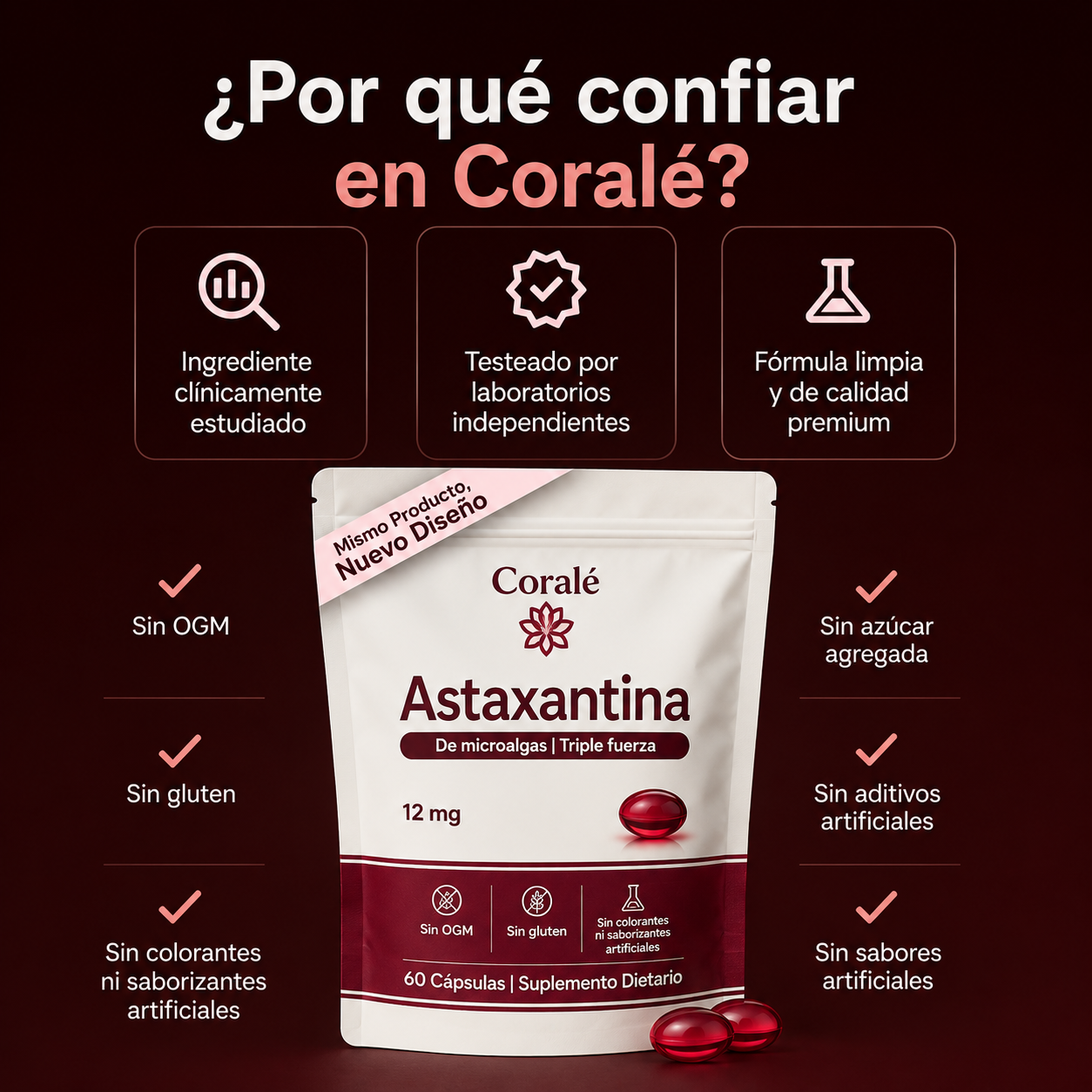 Coralé Astaxantina — Vitalidad y energía desde adentro